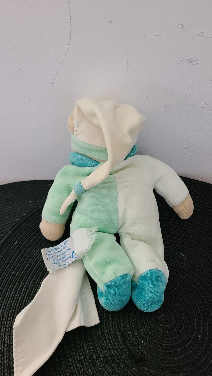 Doudou et compagnie pantin ours vert mouchoir - photo numéro 2