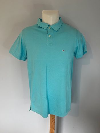 Polo Tommy Hilfiger slim fit bleu – taille S – 100 % coton