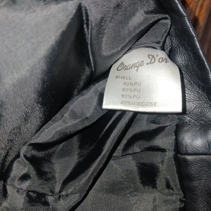 Simili cuir noir taille 38 /m orange d ' or - photo numéro 5