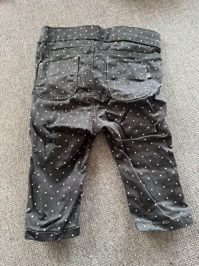 Jeans gris à pois blanc obaibi - photo numéro 3