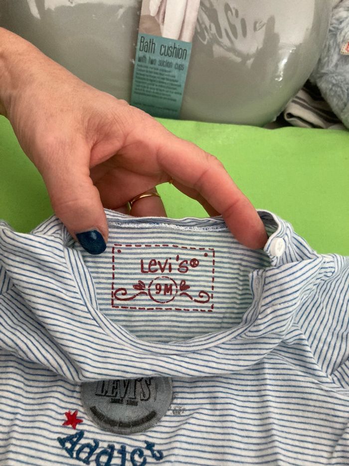 Tee shirt Levi’s 9 mois milk addict marinière / rayé - photo numéro 2