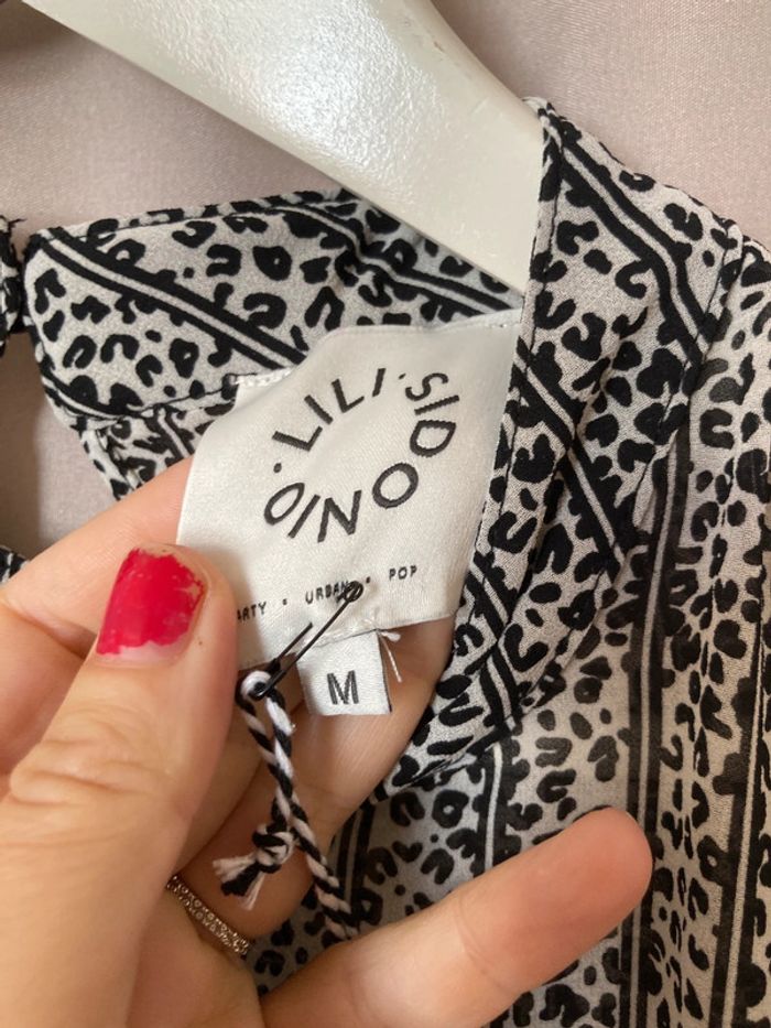 Blouse neuve étiquetée Lili Sidonio motif animal léopard M - photo numéro 3