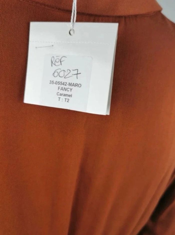 Robe fancy caramel marque An'ge taille 2 mis en M voir mesure neuve avec étiquette - photo numéro 3