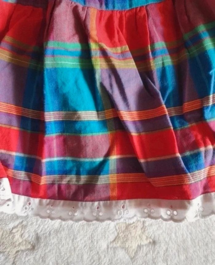 Jupe fait main tissus madras - photo numéro 2