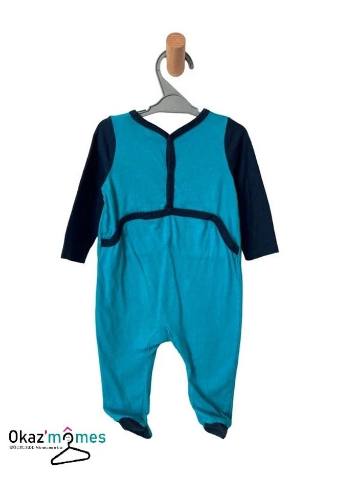 Pyjama bleu en coton "Terrible petit chou" - DPAM 6 mois (68cm) - photo numéro 2