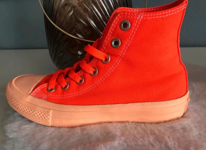 Converses orange 🍊 - Très bon état - photo numéro 4