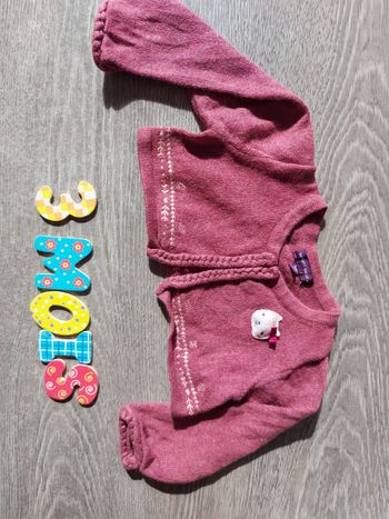 Boléro rose sergent major 3 mois