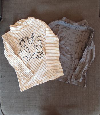 Lot tee-shirts manches longues et col haut garçon TEX