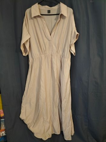 Robe longue beige