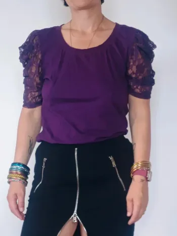 T-shirt violet T4