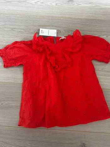Tunique rouge neuve broderie