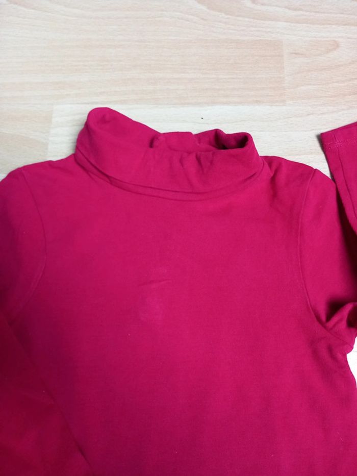 Sous pull manches longues rose framboise Obaïbi 23 mois Excellent état - photo numéro 3