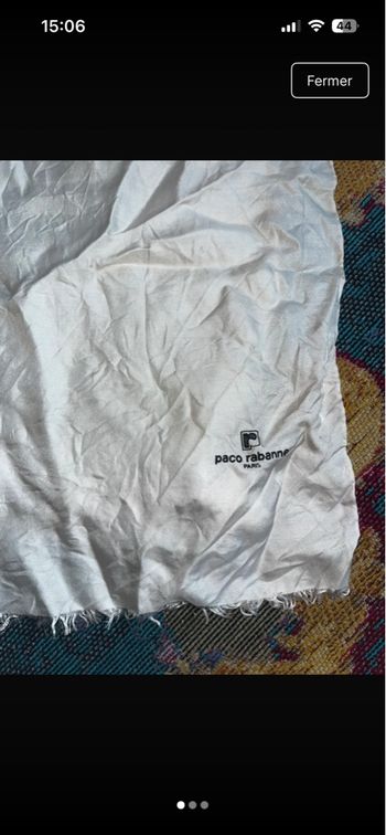 foulard, Paco Rabanne en soie beige