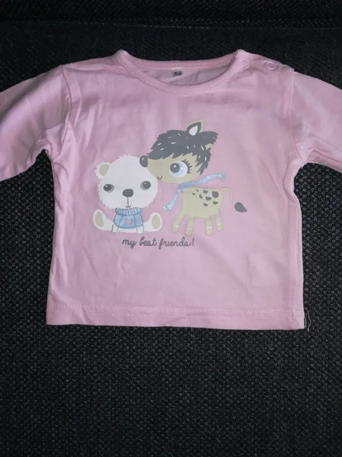 Superbe ensemble jean et tee-shirt, bébé fille, 6mois, Lulu Castagnette - photo numéro 2
