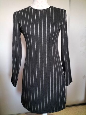 Robe femme noir rayures 36