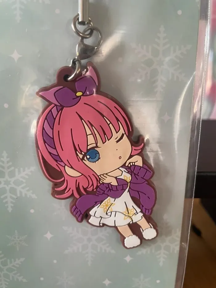 The Quintessential Quintuplets – Porte-clés caoutchouc Nino Nakano Ichiban Kuji 6,5 cm