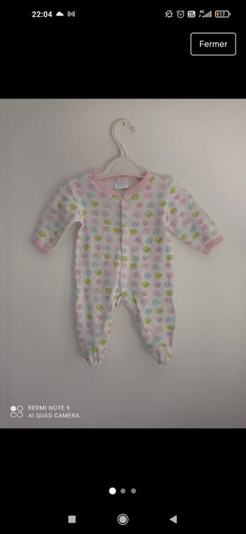 Pyjama océan baby en taille 0