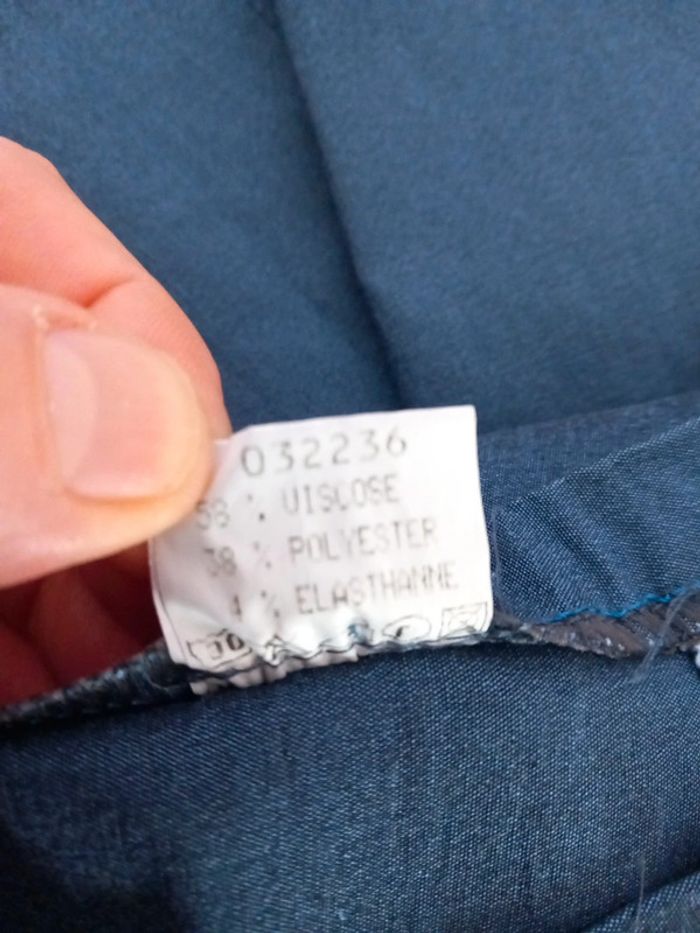 Jupe 12ans viscose elasthan bleu jeans - photo numéro 5