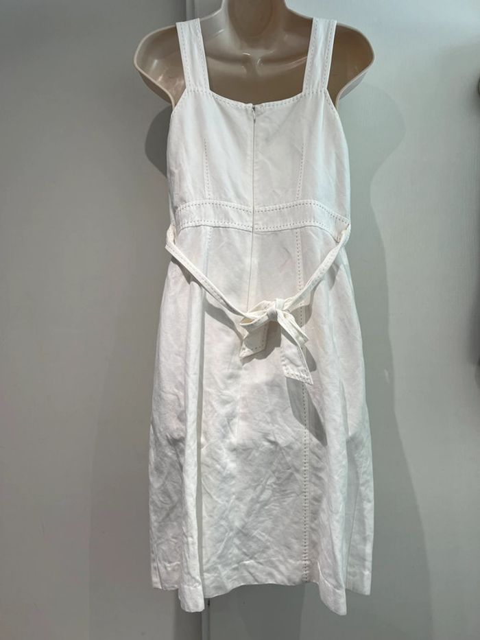 Robe blanc cassé Caroll  taille 38 lin et coton - photo numéro 17