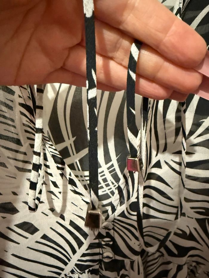 Blouse semi transparente motif tropical grace&mila M - photo numéro 5