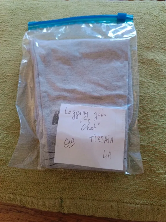 Legging gris chat Tissaia 4A - photo numéro 5