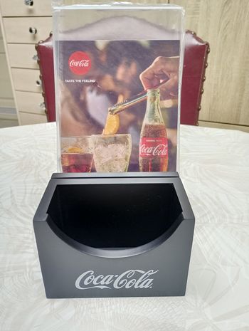 Support Coca-Cola bois noir 