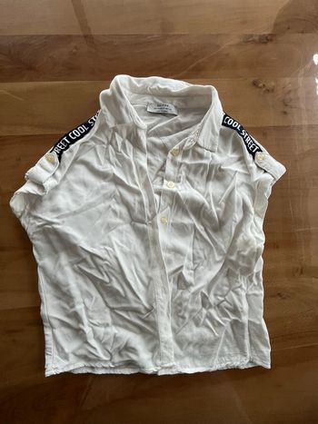 crop top chemise blanche bershka taille 34