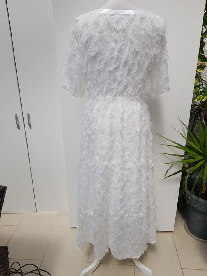 Robe De Mariée Boho Boheme Blanche Plumes - photo numéro 6
