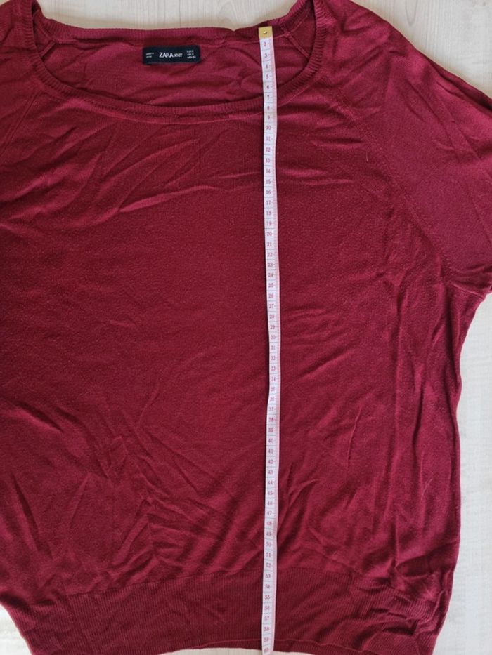 Pull Zara Bordeaux taille S - photo numéro 8