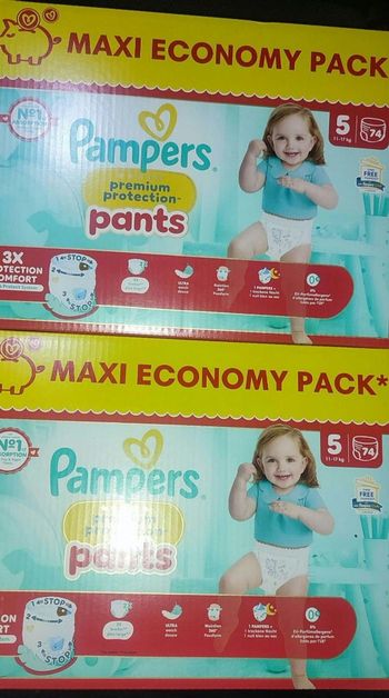 148 couches Pampers premium pants taille 5