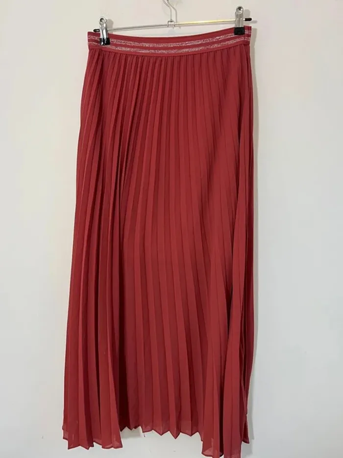 Jupe plissée terracotta - photo numéro 7
