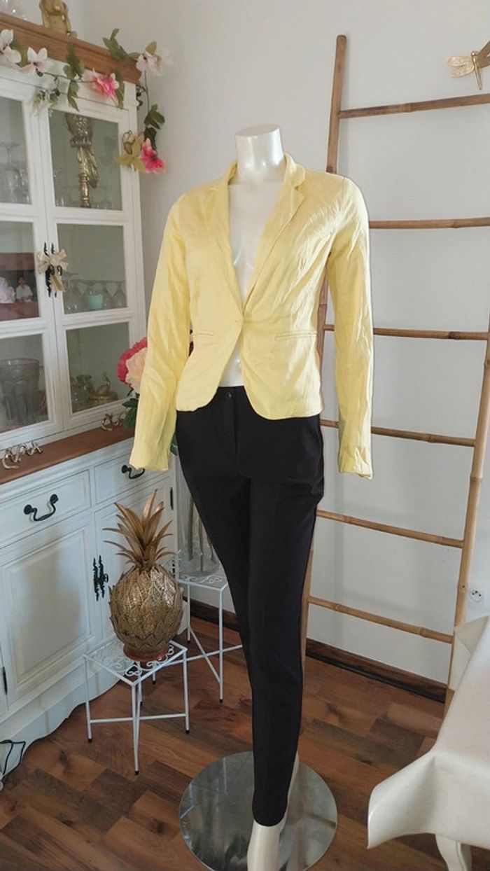 Blazer/ Veste excellent état by Kilky jaune taille S - photo numéro 2