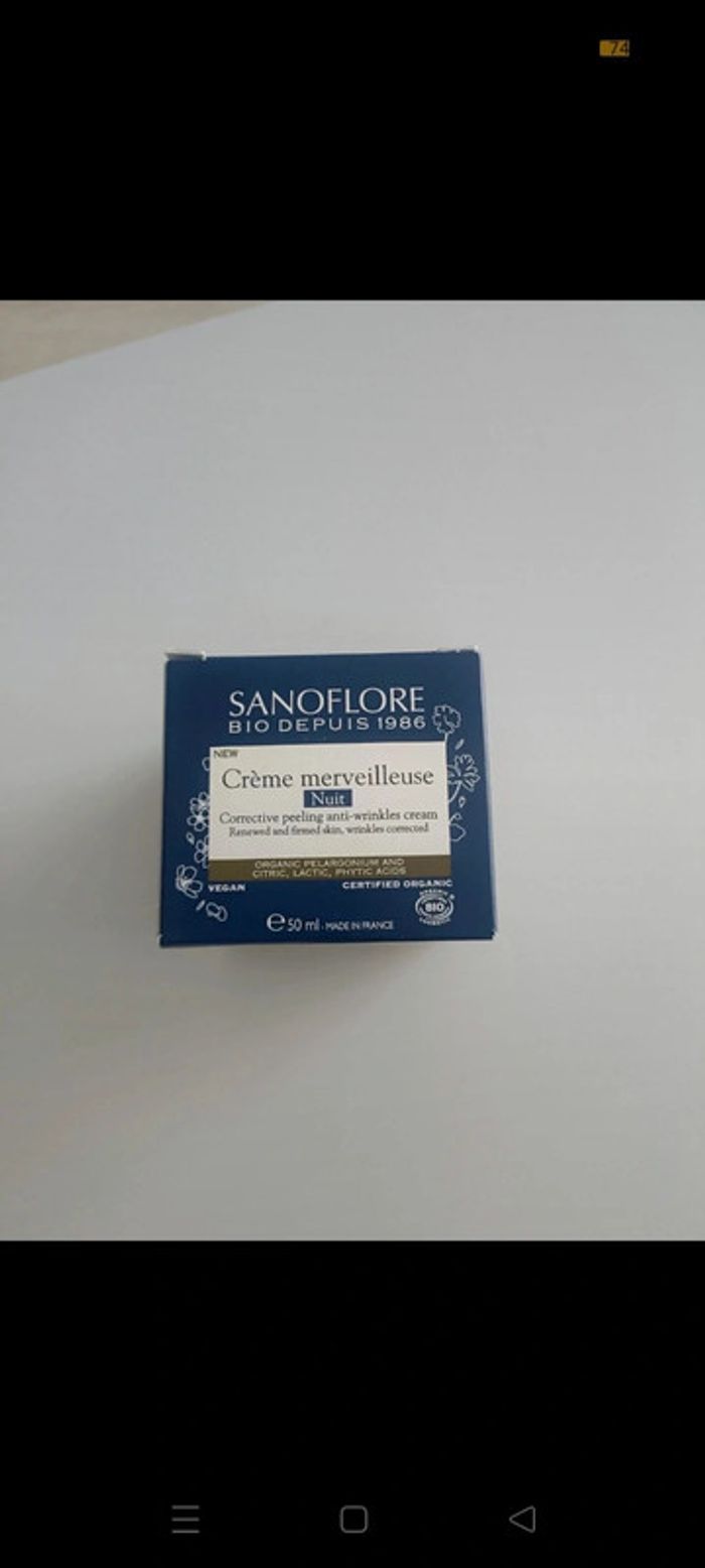Sanoflore crème merveilleuse nuit