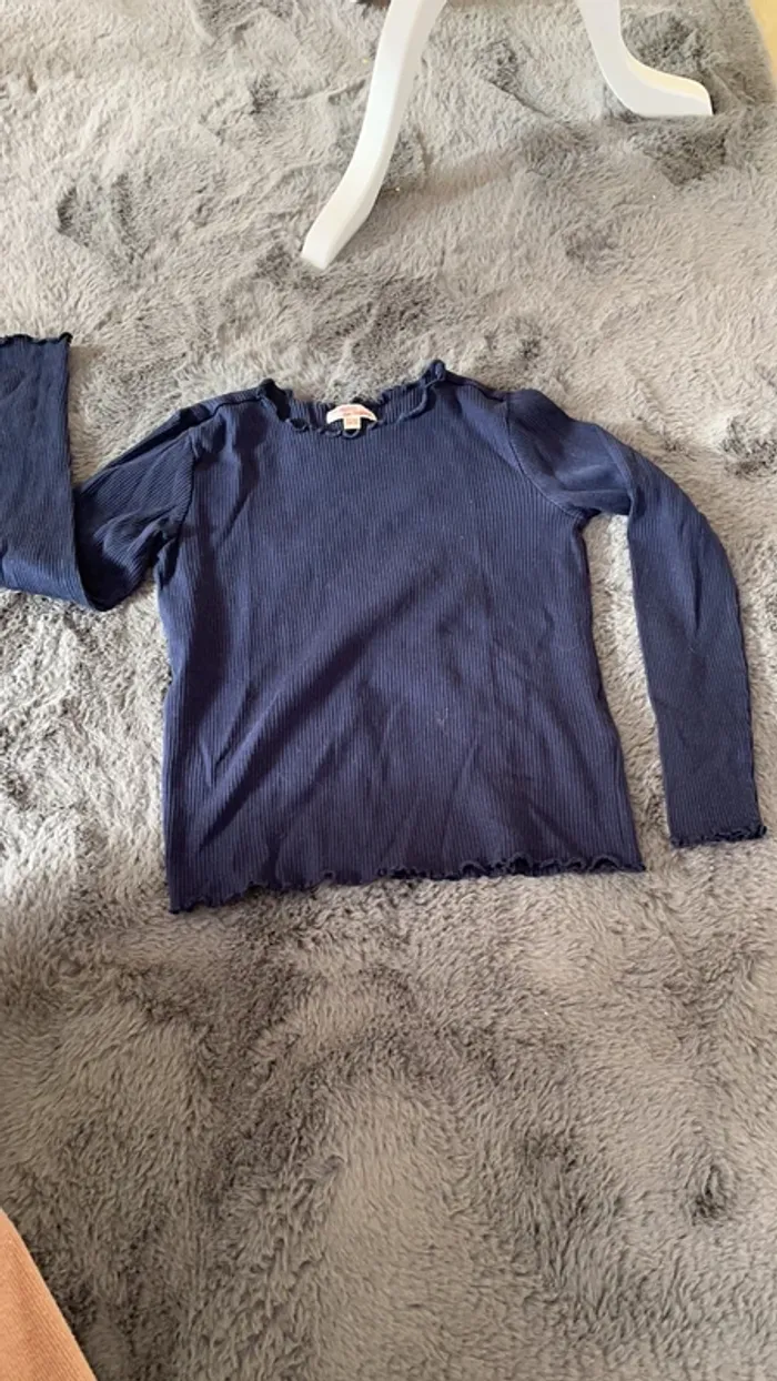 T-shirts manches longues bleu marine