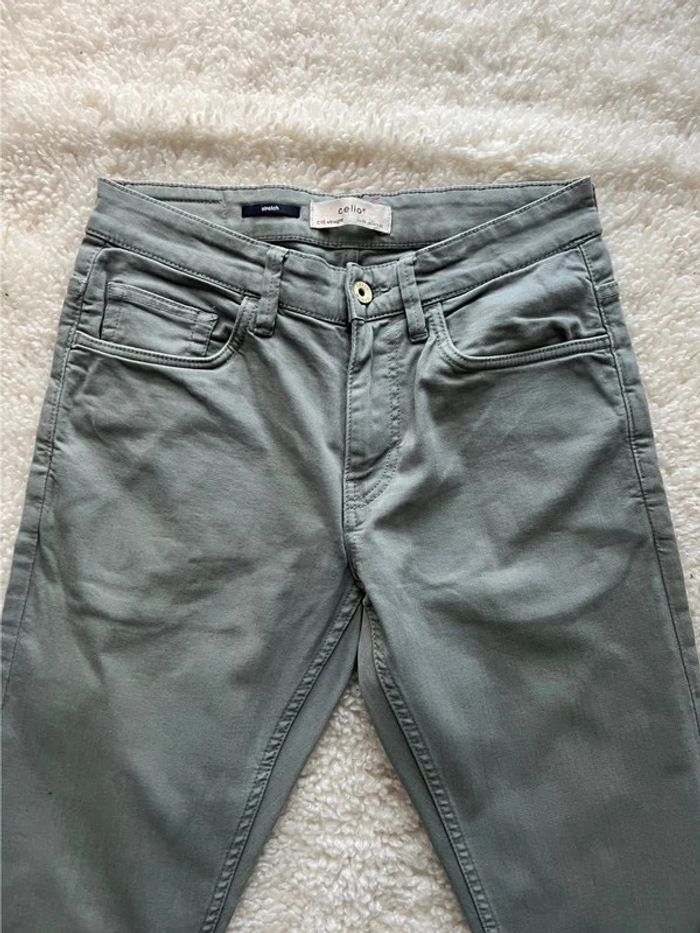 Jean straight vert clair Celio 38 - photo numéro 3