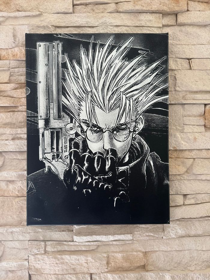 Tableau Trigun manga Vash le stampede toile 30x40 cm - photo numéro 2