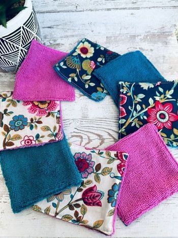 Lingettes lavable et réutilisable lot de 6