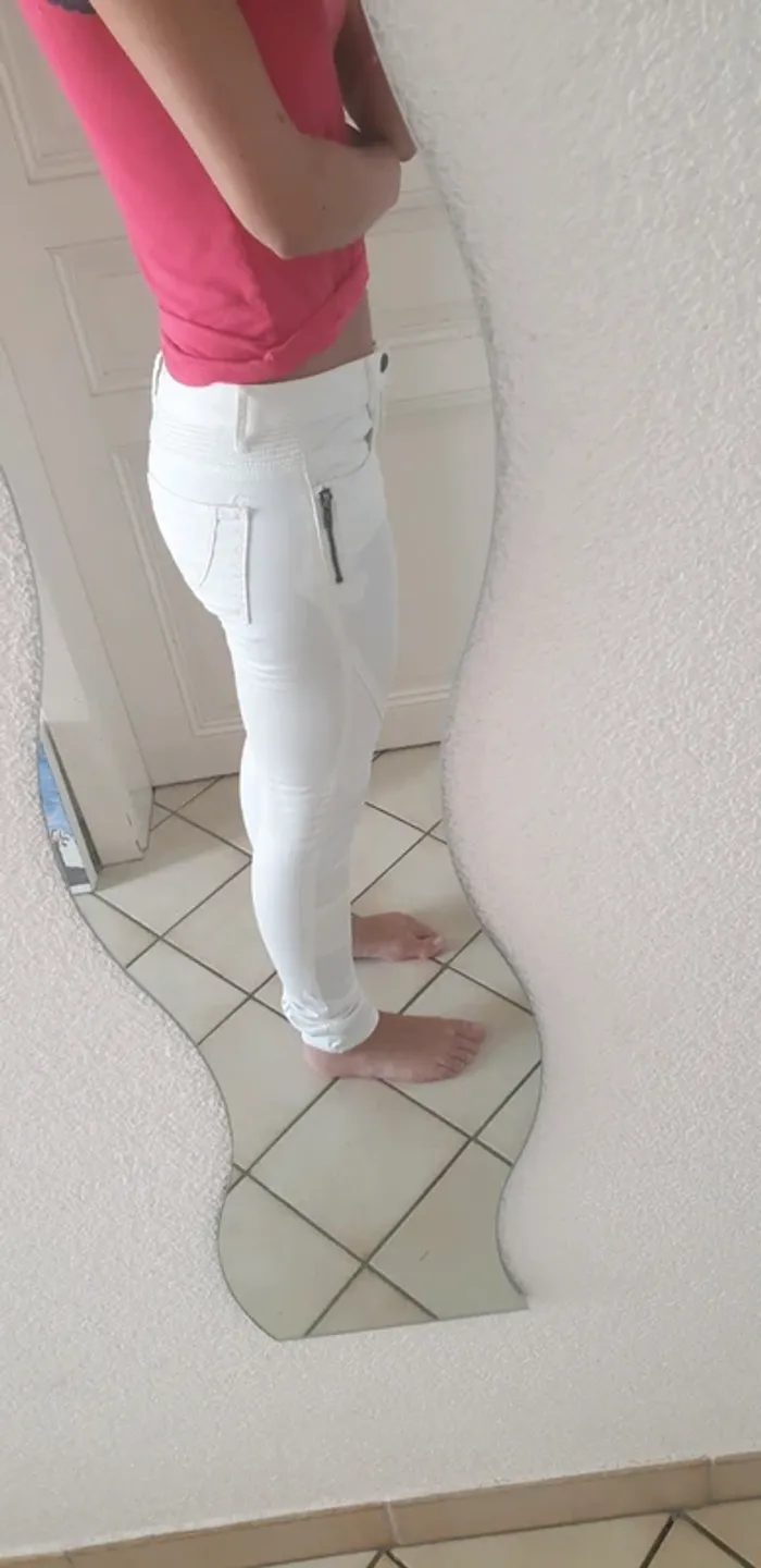 Pantalon/Skinny blanc neuf - photo numéro 3