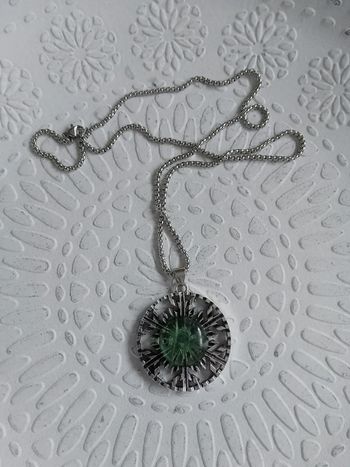 Collier flocon et pierre de fluorite naturelle