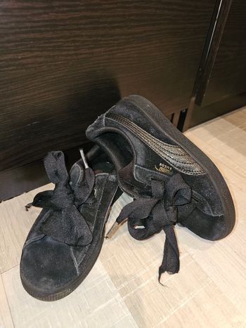 🖤 baskets puma suede noir enfant taille 31 lacets ruban sneakers junior fille garcon streetwear 🖤