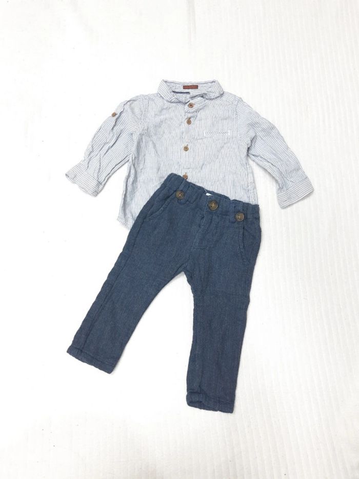 Tenue chemise et pantalon 68 cm