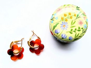 Boucles d'oreilles acier inoxydable avec fleurs