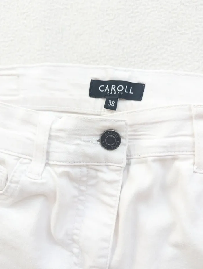 Jean blanc Caroll Premium – Slim 3/4 chic & confort T38 - photo numéro 2