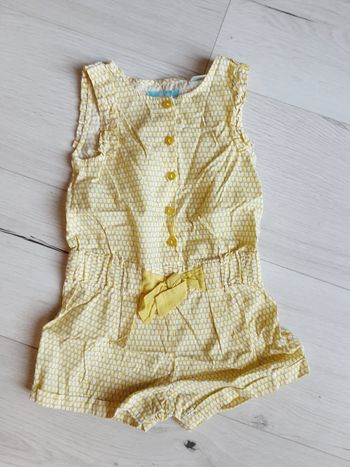 Vêtement bébé fille combinaison combishort jaune Obaïbi 18 mois