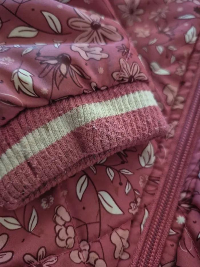 Manteau petite fille fleurs - photo numéro 5