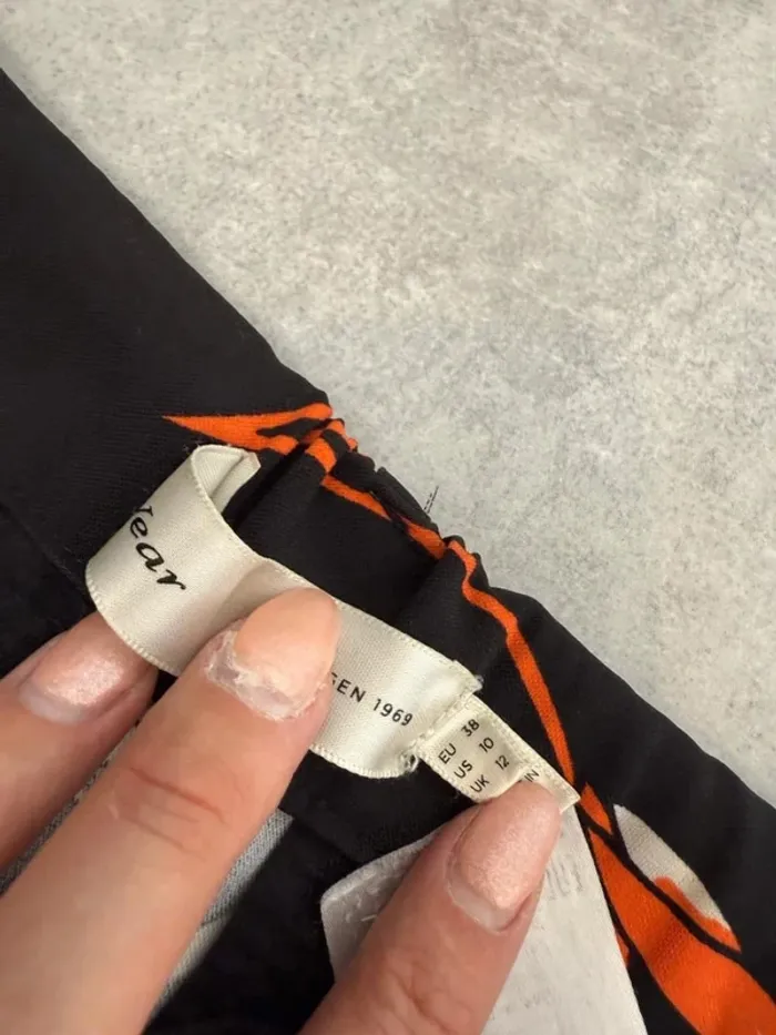 Pantalon été femme In Weart Copenhagen marine et feuilles taille 38 comme neuf - photo numéro 8