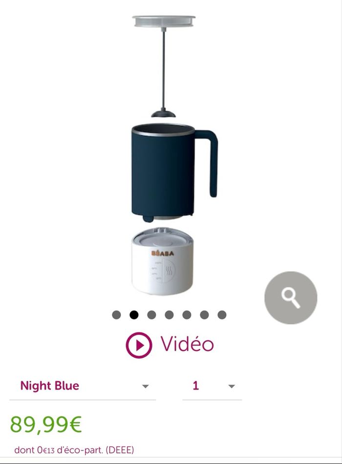 Préparateur de biberons BEABA - Milk Prep Night Blue - photo numéro 3