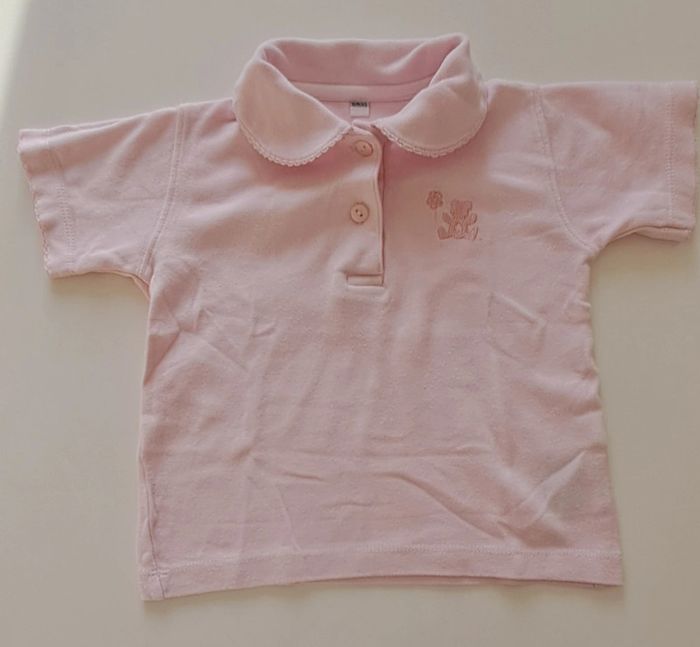 Lot de 2 polos manches courtes fille 18 mois - photo numéro 2