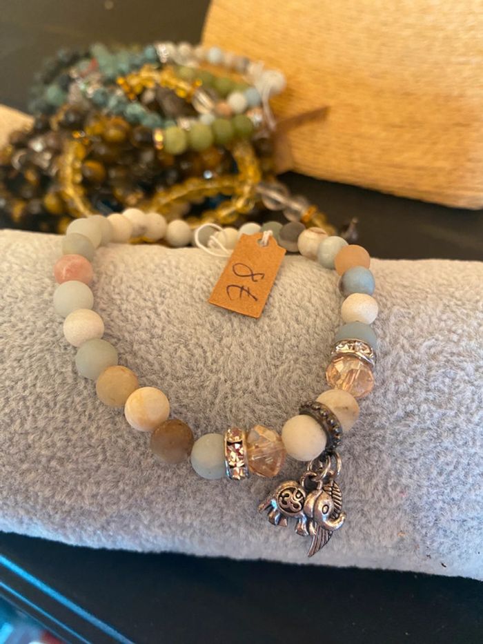 Bracelet en pierres minéraux amazonite - photo numéro 2