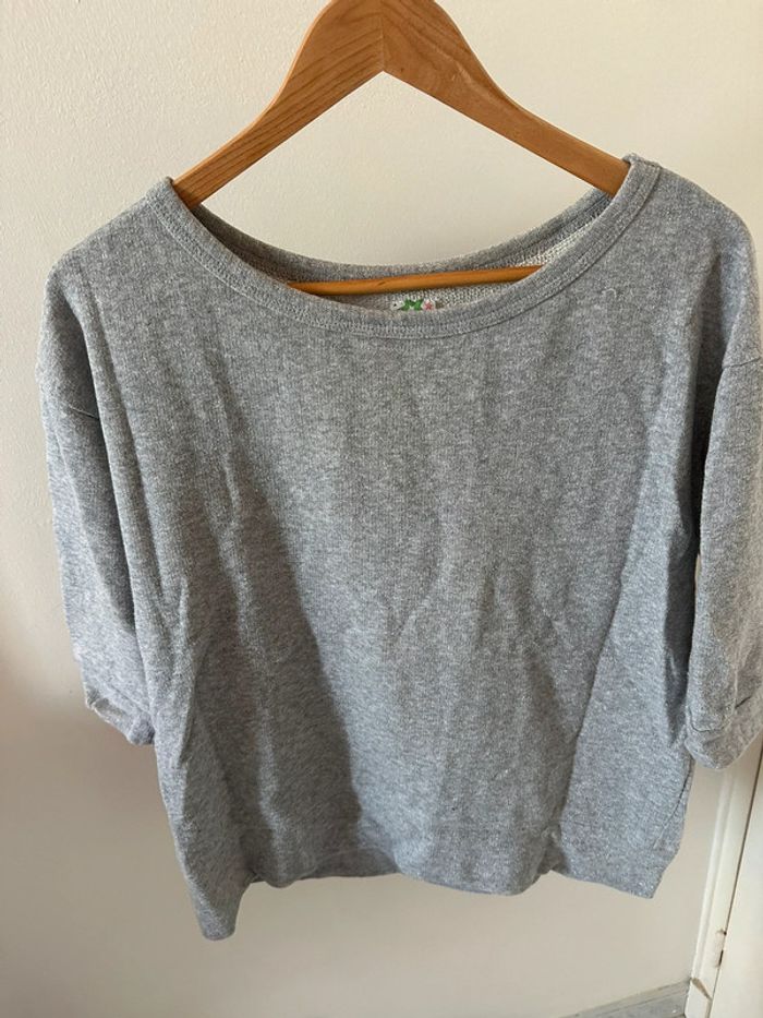 Sweat gris paillé - photo numéro 2